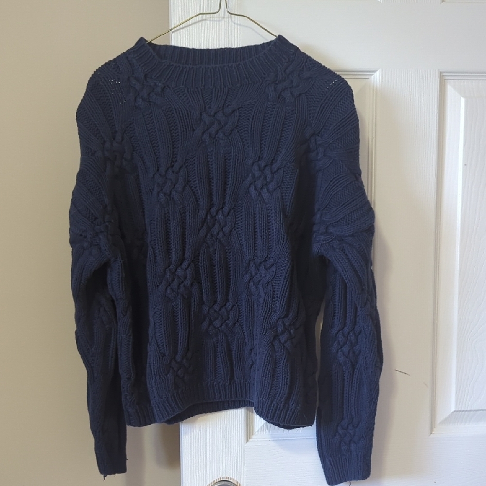 Vintage Hand Knit Timberland Navy Sweater